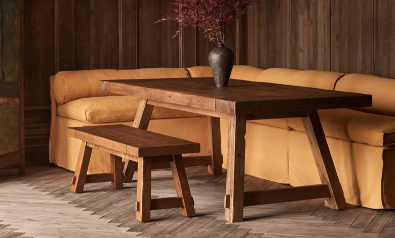 dining table with bench
